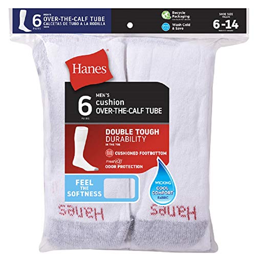 White Cushioned Over the Calf 6 Pack Pair Socks for Cryotherapy - biohacking-products